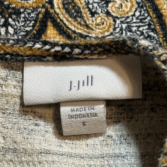 J Jill Shift Dress Sleeveless Black Gold Brown Cotton Blend Women’s size Small - Picture 4 of 9